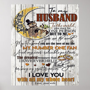 To my Husband   Cute Family Present Poster