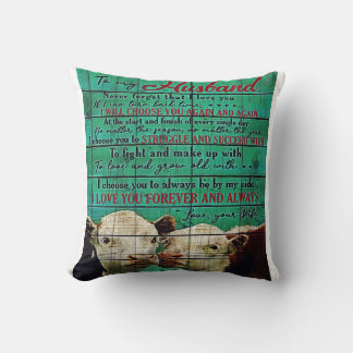 To my Husband | Cute Family Present Throw Pillow