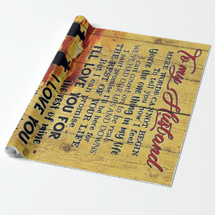 To my Husband Cute Family Present Wrapping Paper