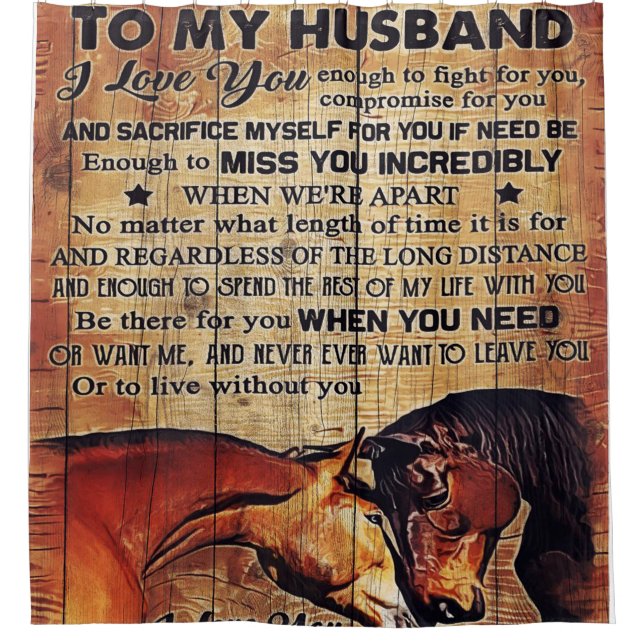 To My Husband Decor, Love Quotes Letter (Front)