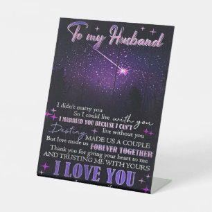 To My Husband Decor, Love Quotes Letter Pedestal Sign
