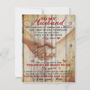 To My Husband Decor   To My Husband Letter Invitation