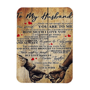 To My Husband Design   Letter To Him   Lovely Gift Magnet