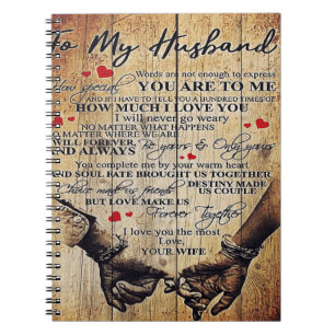 To My Husband Design Letter To Him Lovely Gift Notebook