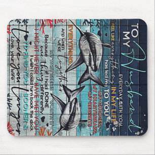 To My Husband Design Love Letter Design Mouse Pad