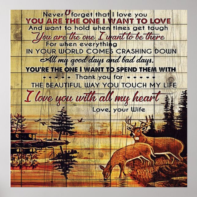 To My Husband Design | Love Letter For Husband Poster (Front)