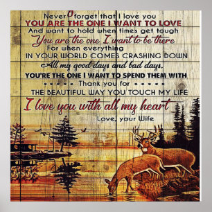 To My Husband Design   Love Letter For Husband Poster