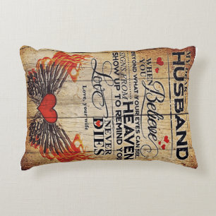 To My Husband Design Love Letter Gift To Him Accent Pillow