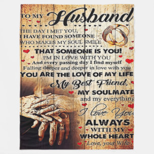 To My Husband Design   Love Letter Gift To Him Fleece Blanket