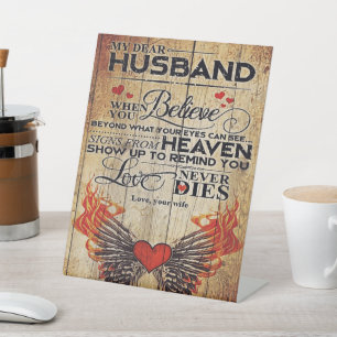 To My Husband Design Love Letter Gift To Him Pedestal Sign