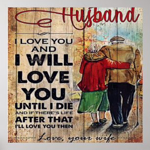 To My Husband Design   Love Letter To Him   Poster