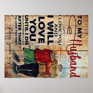 To My Husband Design   Love Letter To Him   Poster