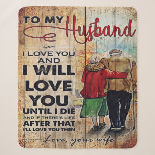 To My Husband Design   Love Letter To Him   Sherpa Blanket