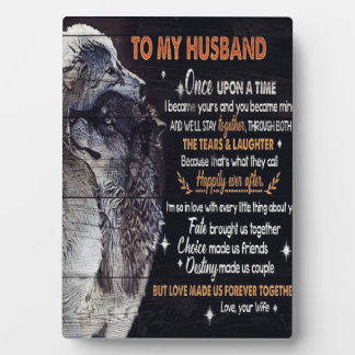 To My Husband Design | Love Quotes To Husband Plaque