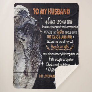 To My Husband Design | Love Quotes To Husband Sherpa Blanket