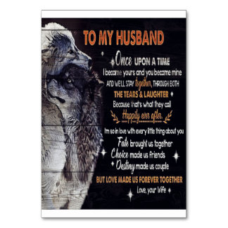 To My Husband Design | Love Quotes To Husband Table Number