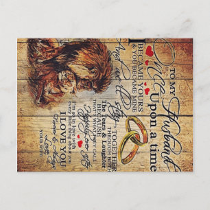 To My Husband Design, New Home Gift Postcard