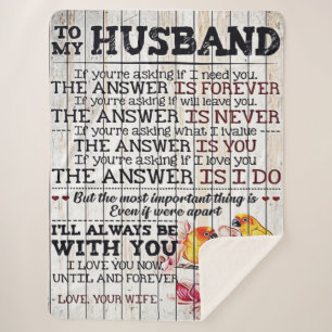 To My Husband Design, New Home Gift Sherpa Blanket