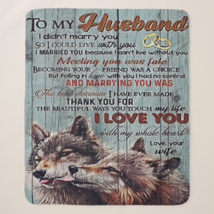 To My Husband Design, New Home Gift Sherpa Blanket