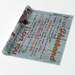 To My Husband Design, New Home Gift Wrapping Paper