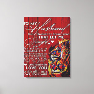 To My Husband Gift, Best Holiday Present Canvas Print