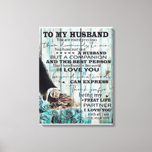 To My Husband Gift, Best Holiday Present Canvas Print