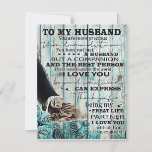 To My Husband Gift, Best Holiday Present Invitation