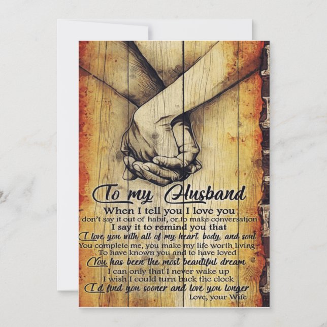 To My Husband Gift | Cute Husband Gift Holiday Card (Front)