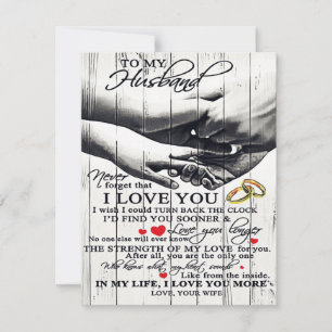 To My Husband Gift, Holiday Gift Invitation