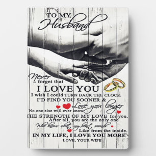 To My Husband Gift, Holiday Gift Plaque