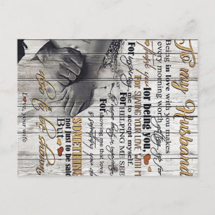 To My Husband Gift   Husband Letter   Home Decor   Postcard
