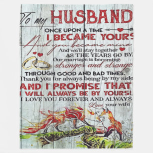 To My Husband Gift Letter For Him Fleece Blanket