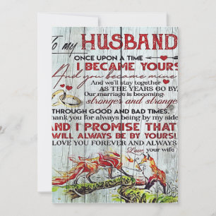 To My Husband Gift Letter For Him Holiday Card