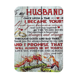 To My Husband Gift Letter For Him Magnet