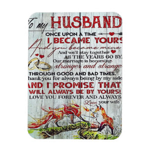 To My Husband Gift Letter For Him Magnet
