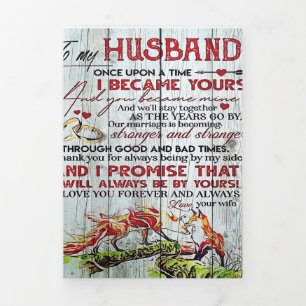 To My Husband Gift   Letter For Him   Tri-Fold Announcement