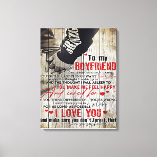 To my Husband Gift   Lovely Husband Letter Canvas Print