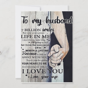 To My Husband Gift   Lovely Husband Letter   Holiday Card
