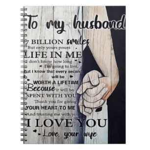To My Husband Gift Lovely Husband Letter Notebook
