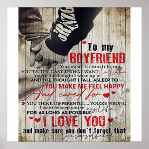 To my Husband Gift   Lovely Husband Letter Poster