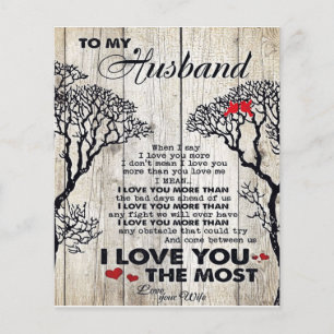 To My Husband Gift Lovely Husband Letter Present Flyer