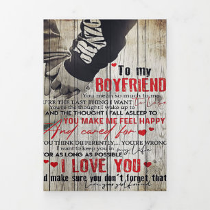 To my Husband Gift Lovely Husband Letter Tri-Fold Announcement