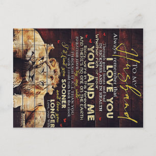 To My Husband Gift, Personalized Present Announcement Postcard