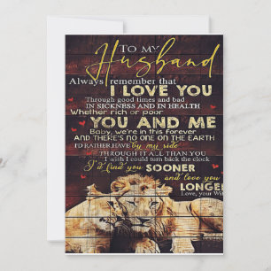 To My Husband Gift, Personalized Present Holiday Card