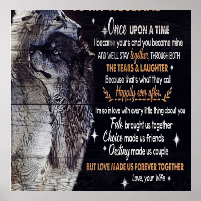 To My Husband Gift, Personalized Present Poster (Front)