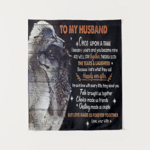 To My Husband Gift, Personalized Present Tapestry