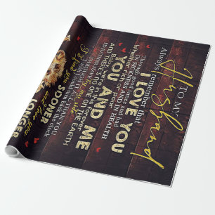 To My Husband Gift, Personalized Present Wrapping Paper
