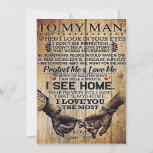 To my husband gift   Special letter to husband Holiday Card