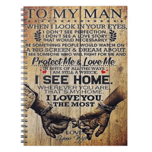 To my husband gift   Special letter to husband Notebook