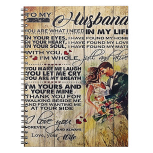 To my husband gift Special letter to husband Notebook